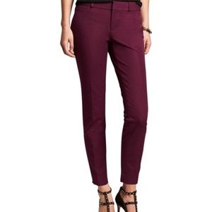 {Banana Republic} Sloan Burgundy Cropped Pants